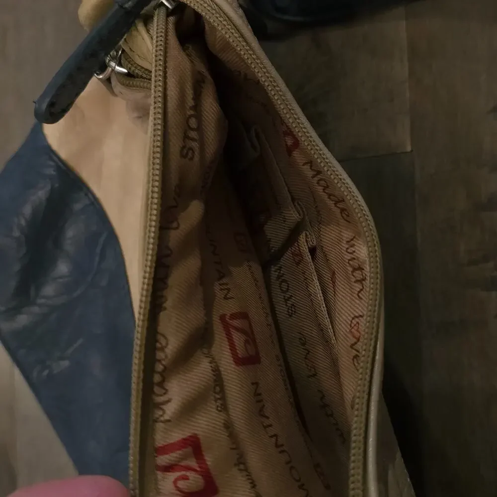 STONE MOUNTAIN beige and blue shoulder bag - Picture 6 of 12